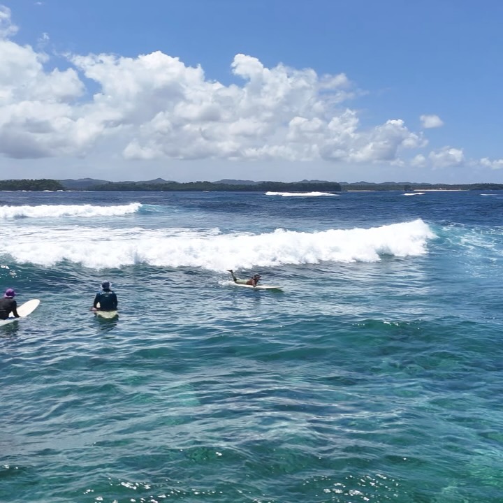 Surfers watching the break